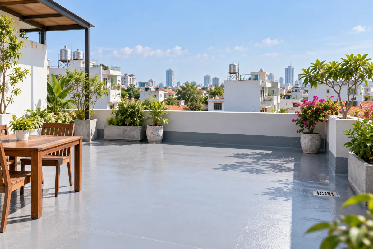 Chống thấm sân thượng nhà phố – An Cư Home
