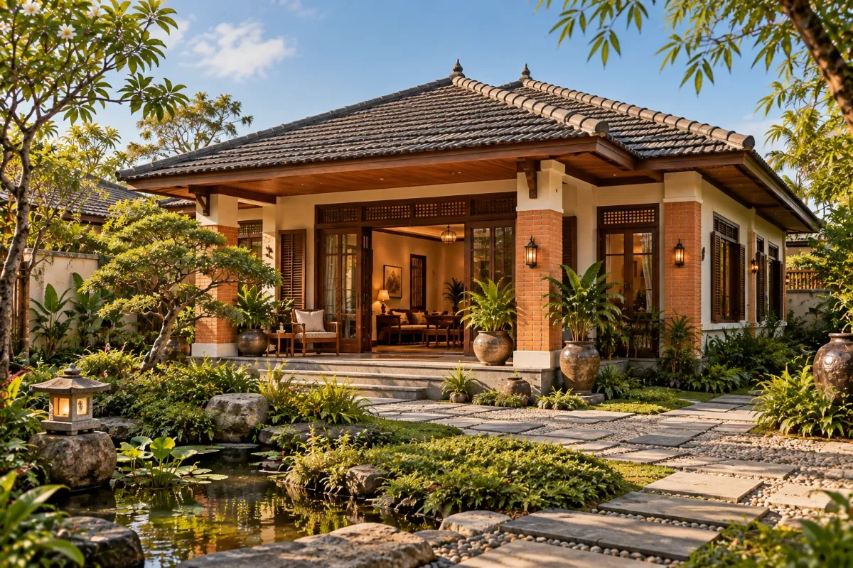 Nhà cấp 4 mái Nhật – Kiến Tạo Home